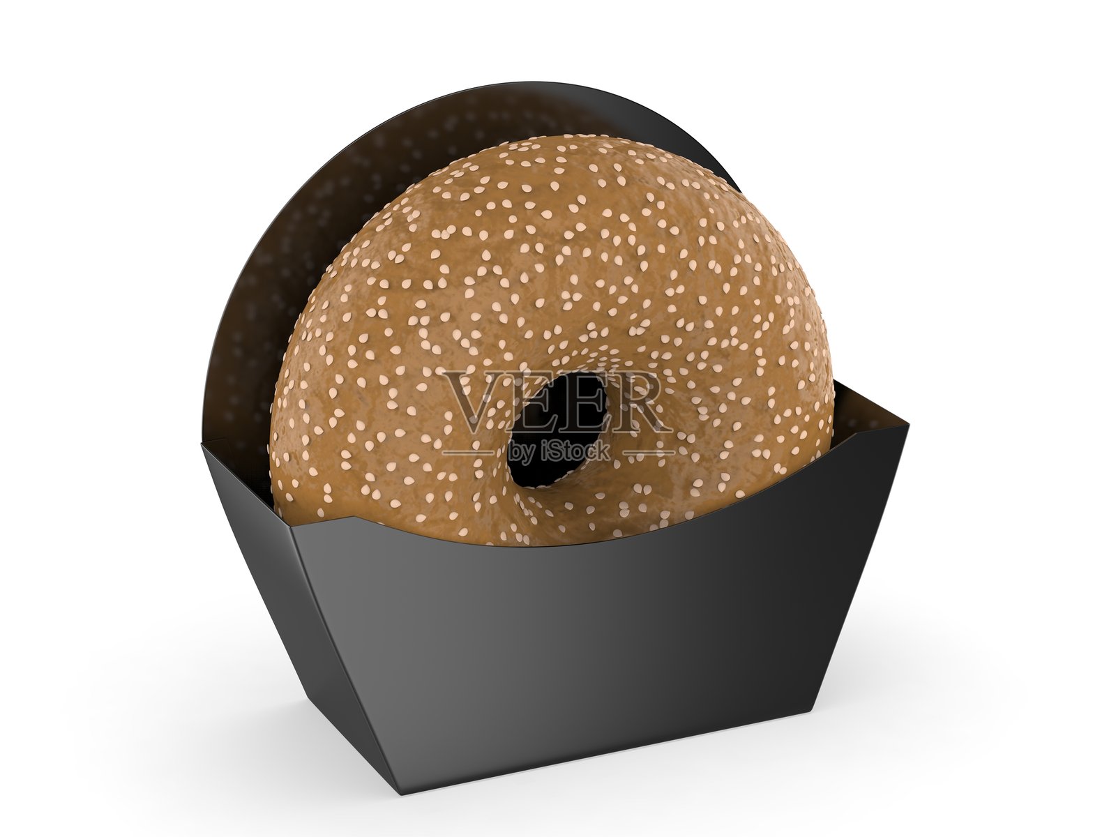 空白T恤包装纸盒模型模板。照片摄影图片