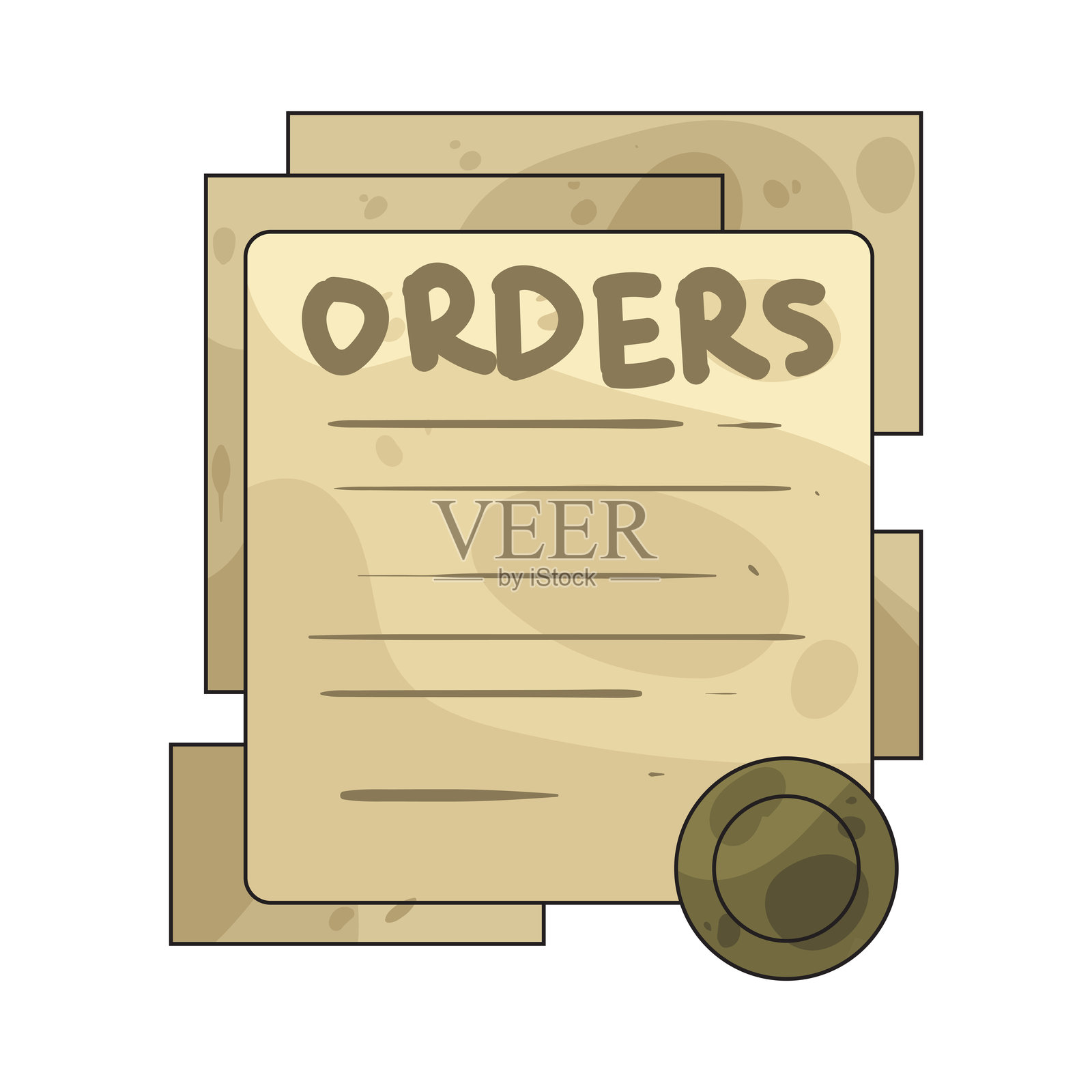 军事命令插画图片素材