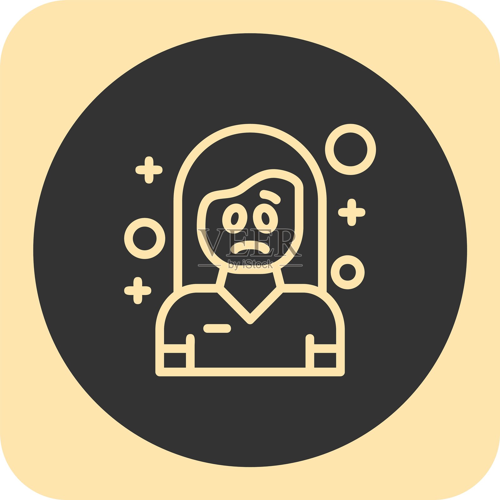 压倒性的线性圆形图标插画图片素材