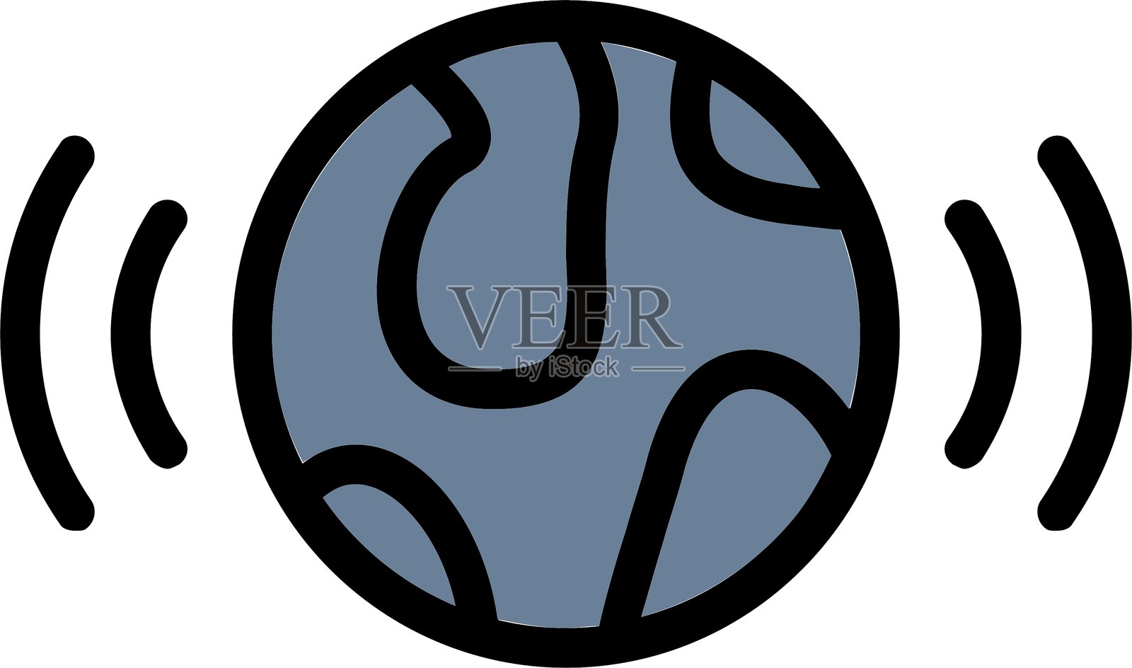 新闻网络线条填充图标插画图片素材