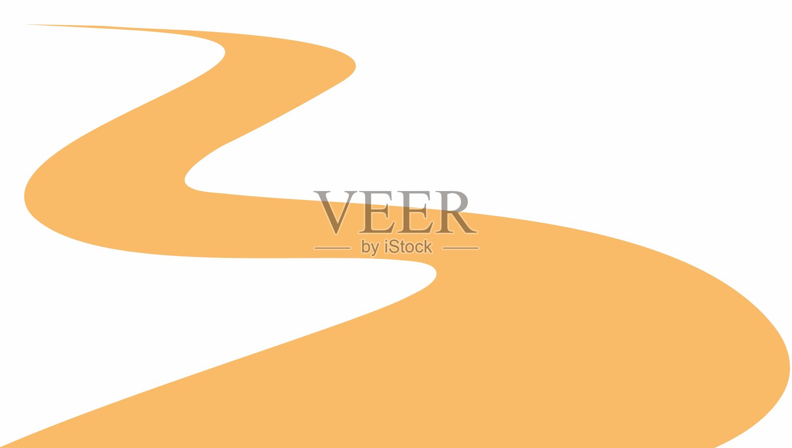 蜿蜒小路矢量插图。通往成功的道路概念插画图片素材