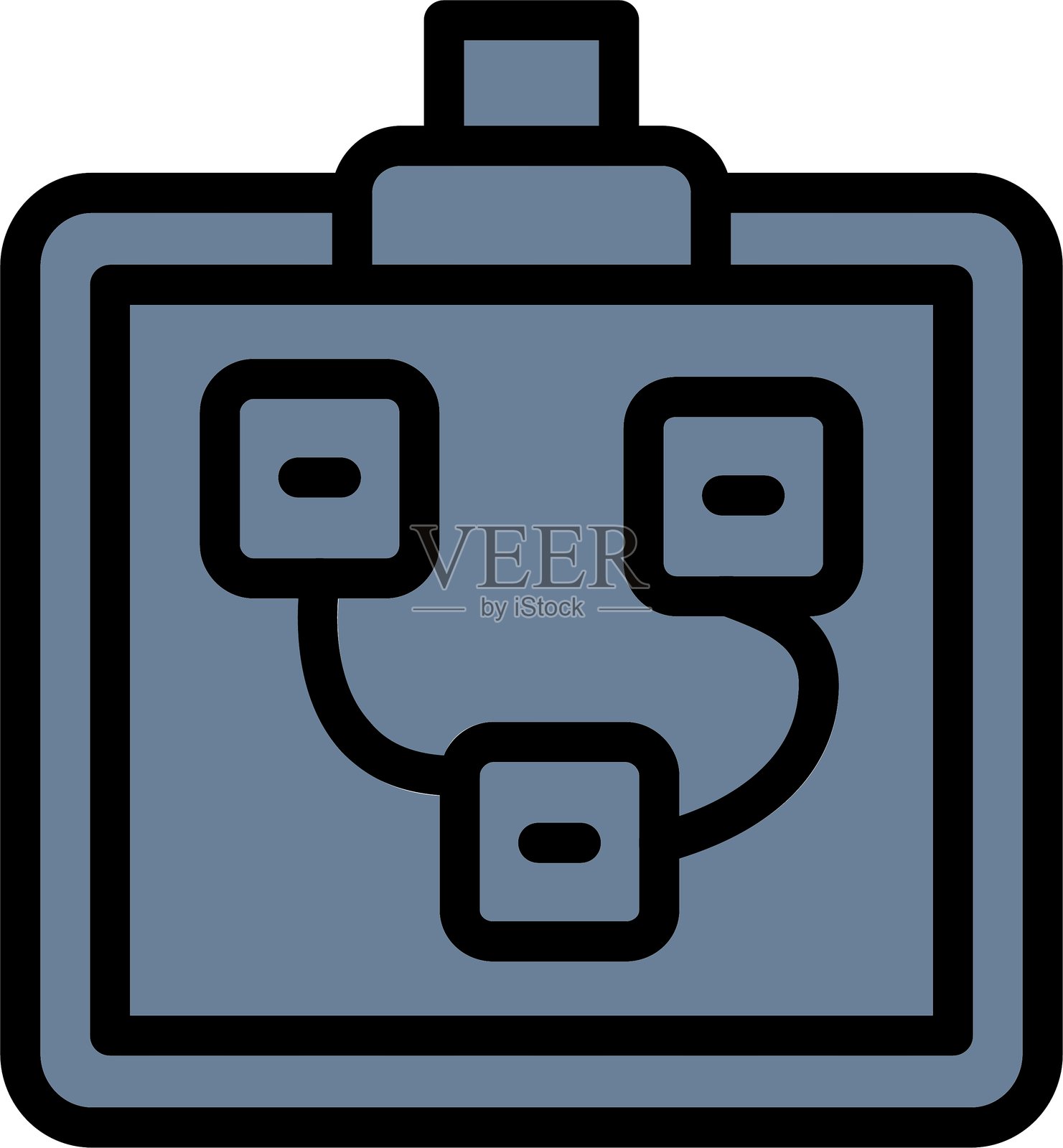 调查性新闻图标填充线条插画图片素材