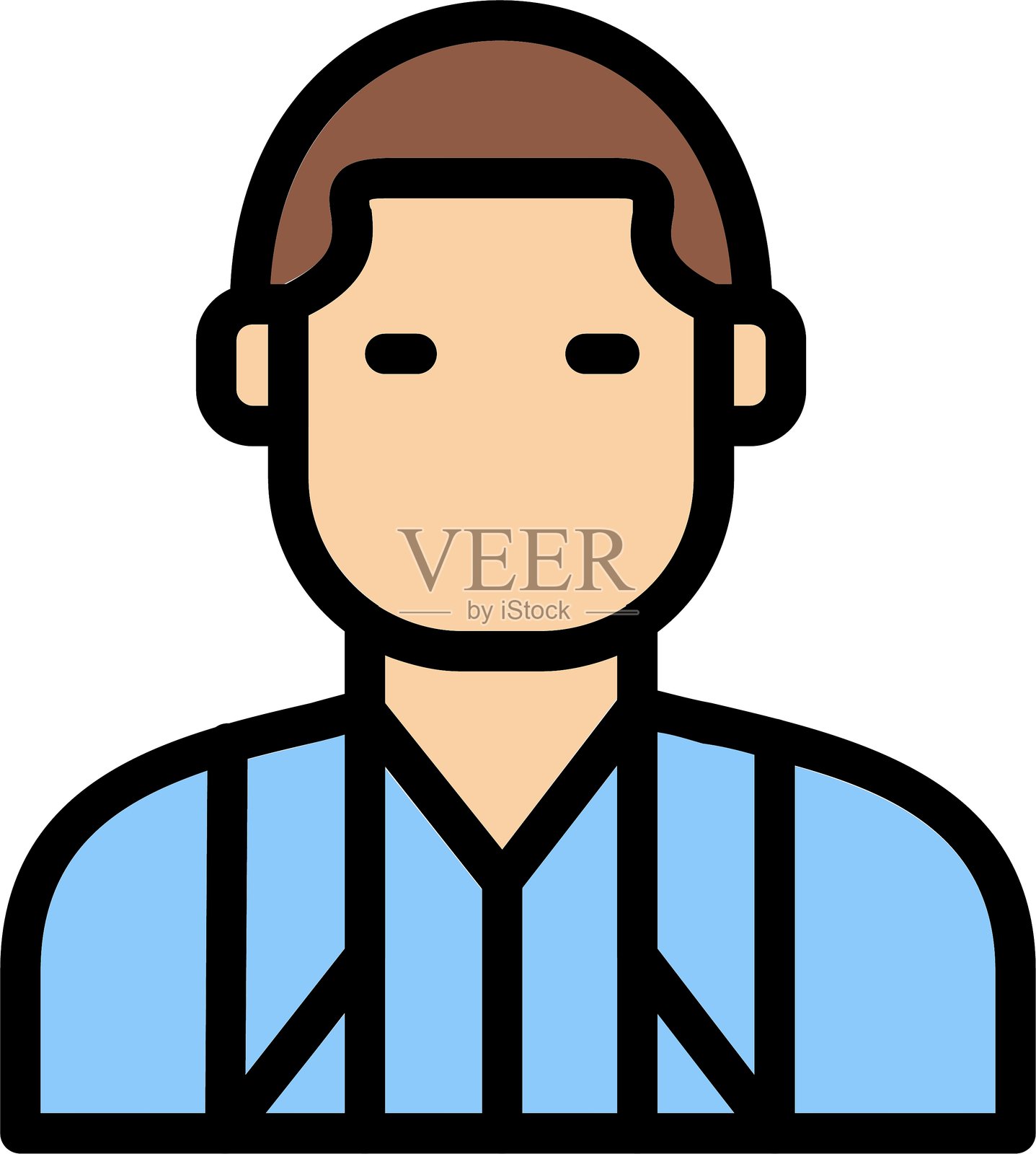 客户支持集成线填充图标插画图片素材