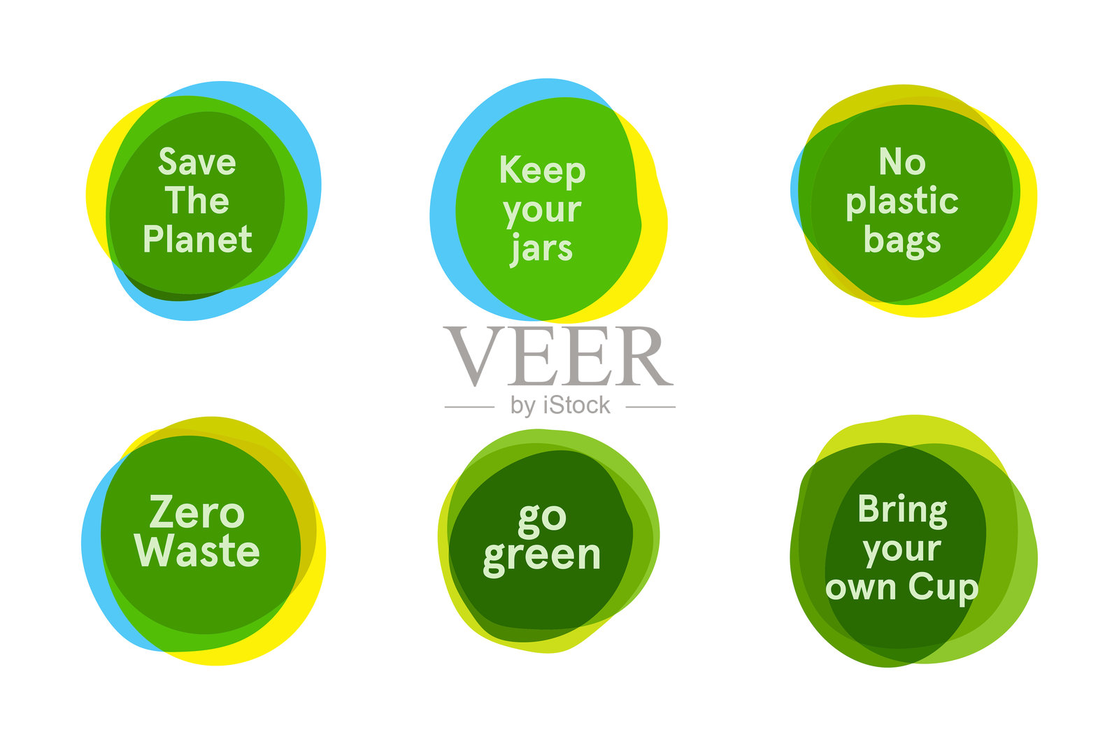 环保绿色生活，拯救地球，零废弃，走向绿色插画图片素材