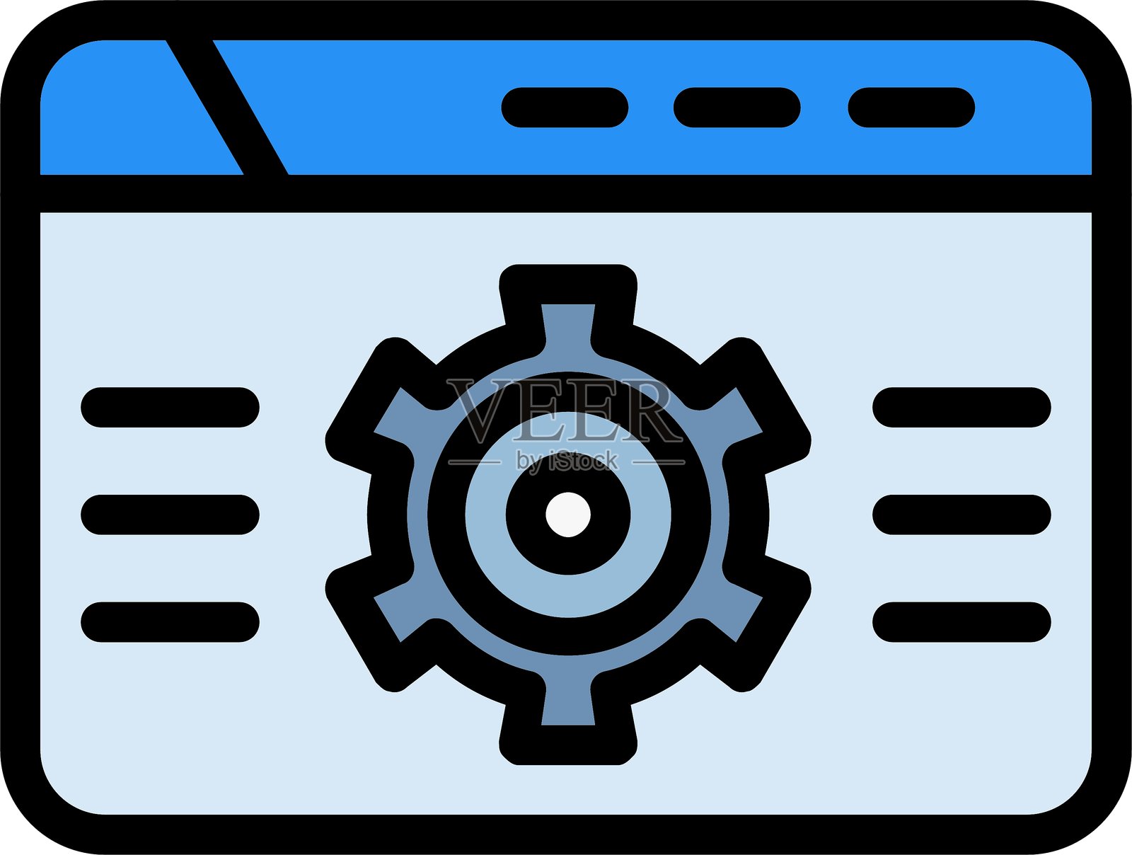 SEO流量线填充图标插画图片素材