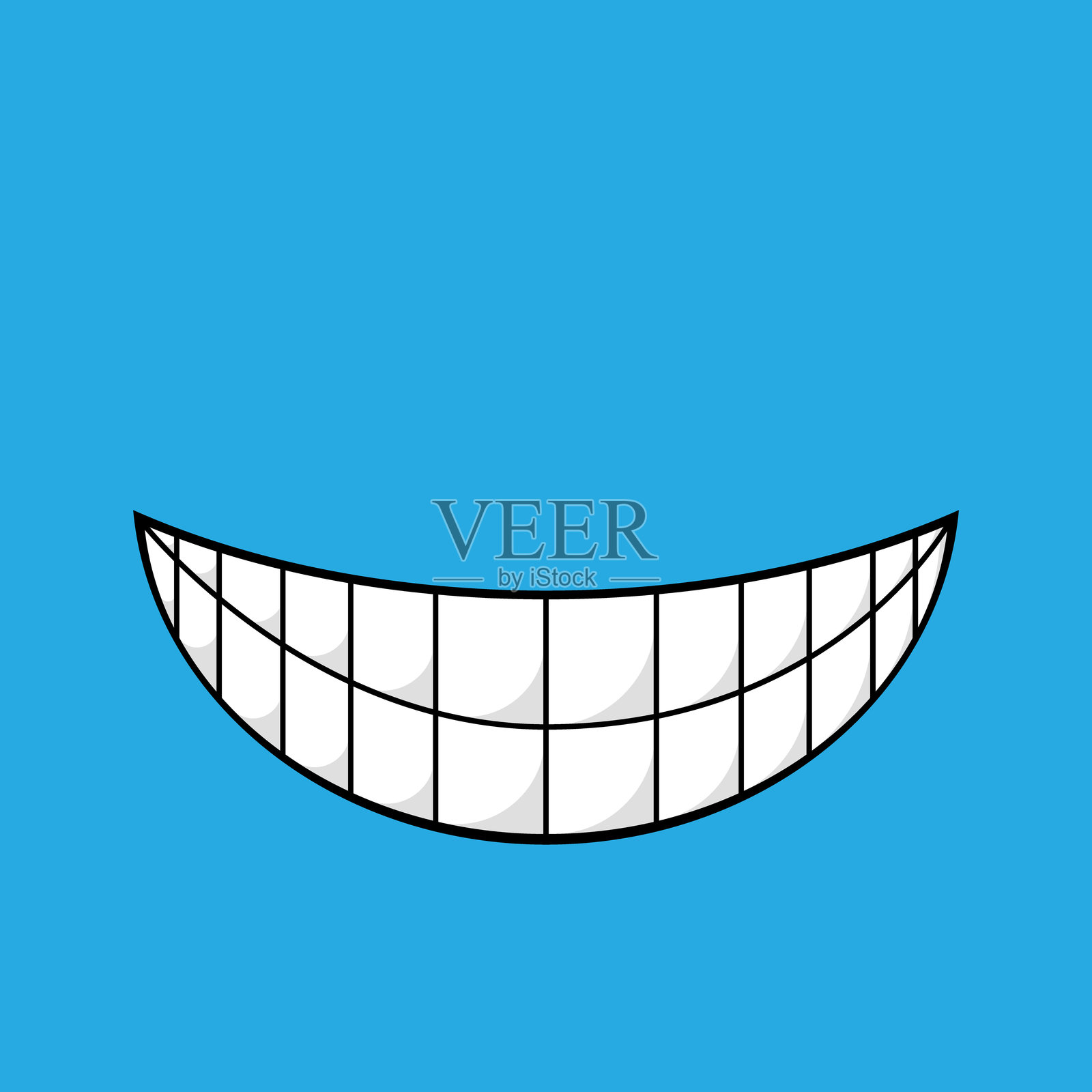 患者洁白的牙齿和健康的微笑。矢量孤立的口腔位置集合。牙齿护理和治疗，诊所或医院为有龋齿的人提供帮助。口腔医学和卫生。插画图片素材