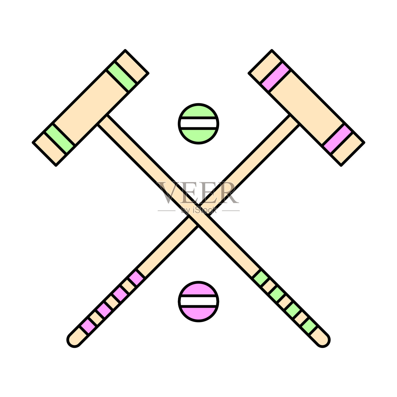 马球图标插画图片素材