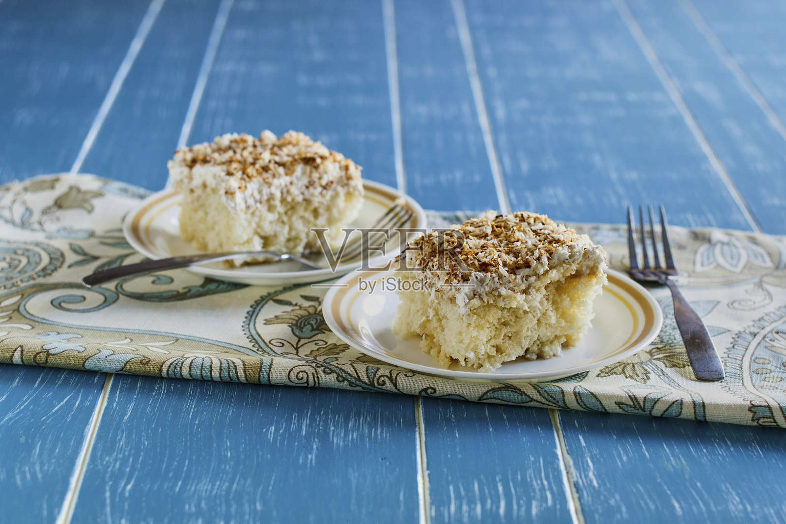 椰子蛋糕照片摄影图片