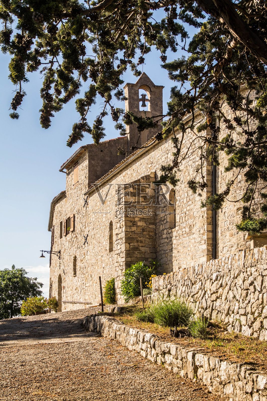 托斯卡纳的历史石建筑。照片摄影图片