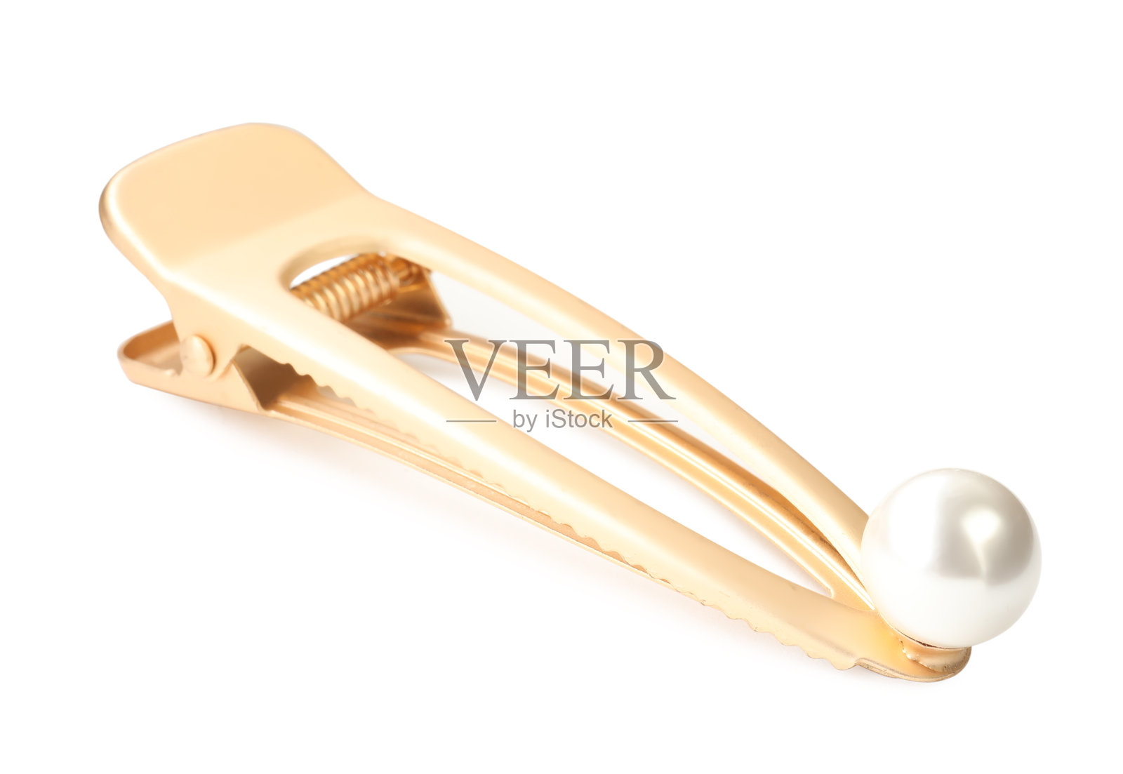 美丽的首饰。时尚的发夹孤立在白色背景上照片摄影图片