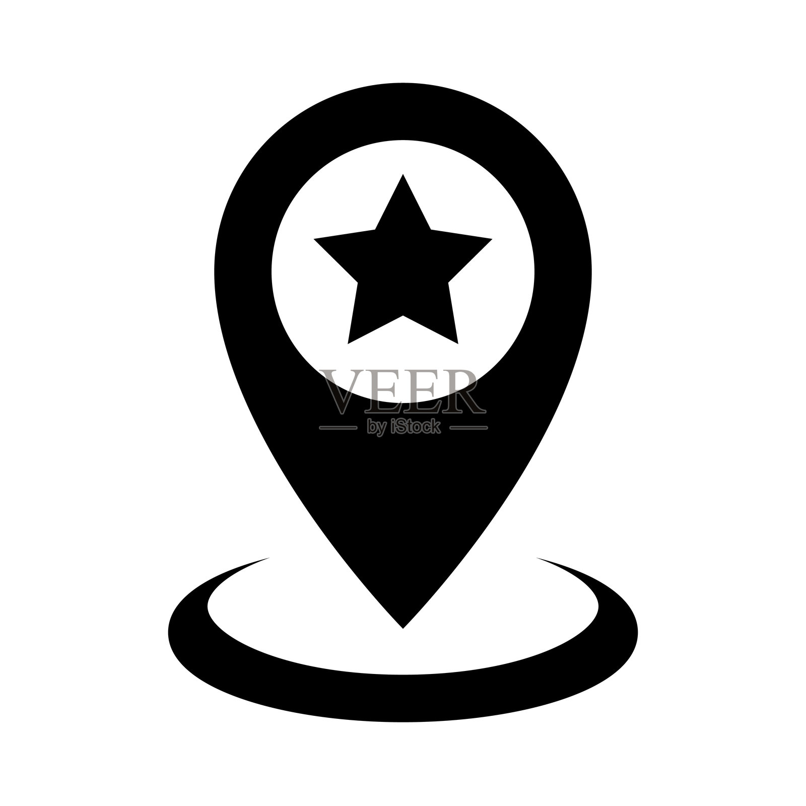 地图图钉图标。指针、地址、位置符号插画图片素材