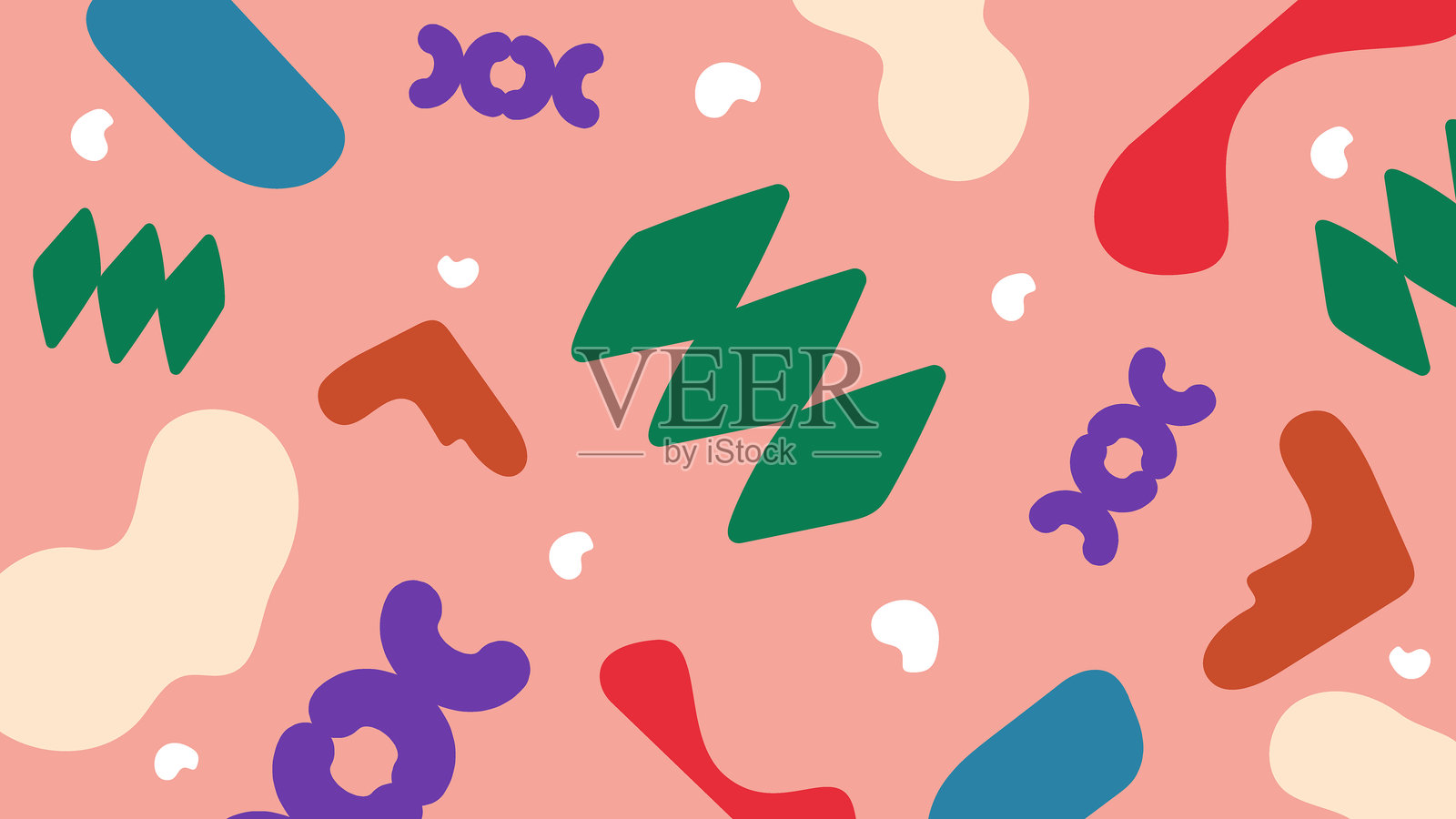 俏皮的粉色抽象背景插画图片素材