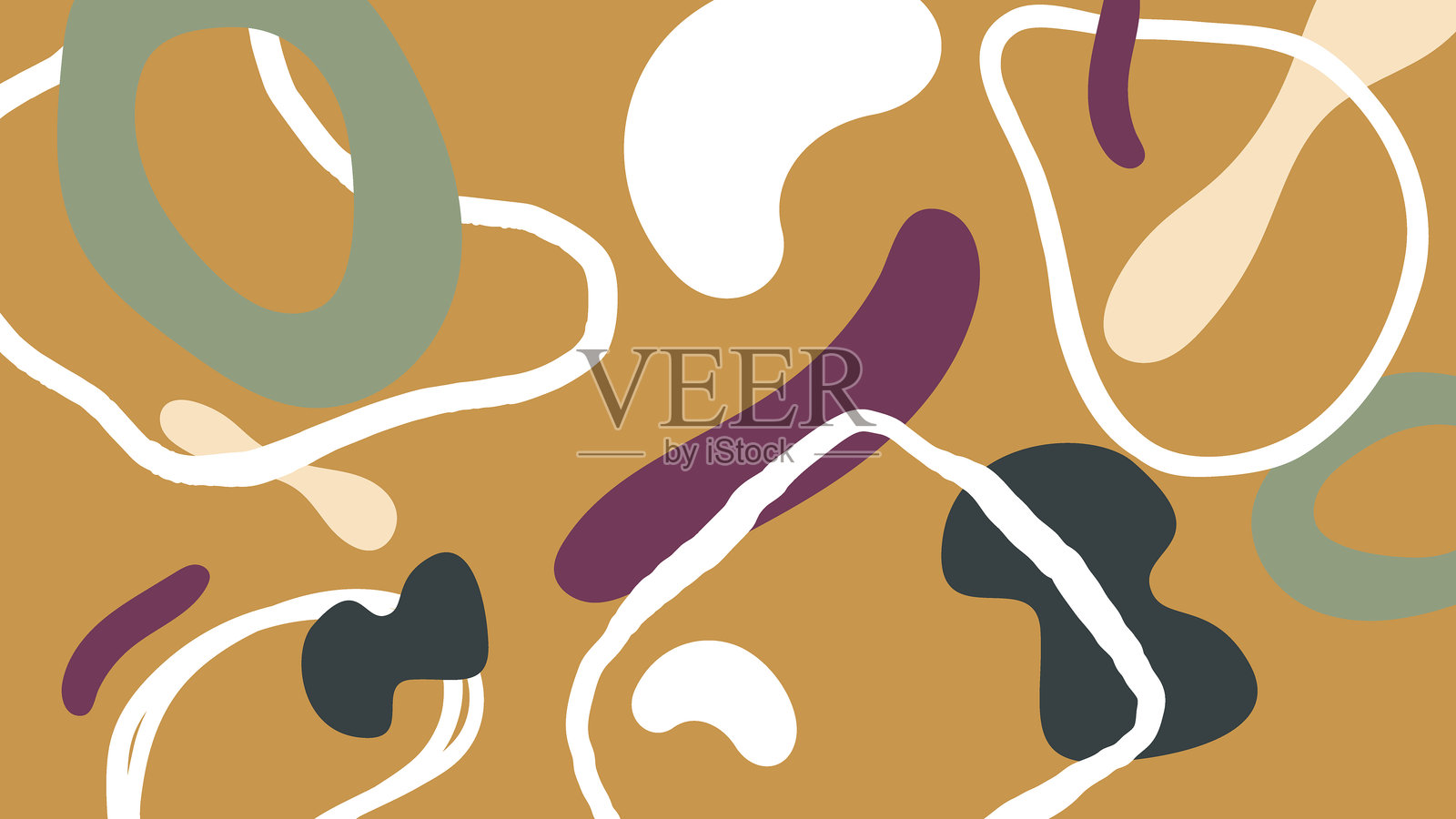 创意赭色抽象背景插画图片素材