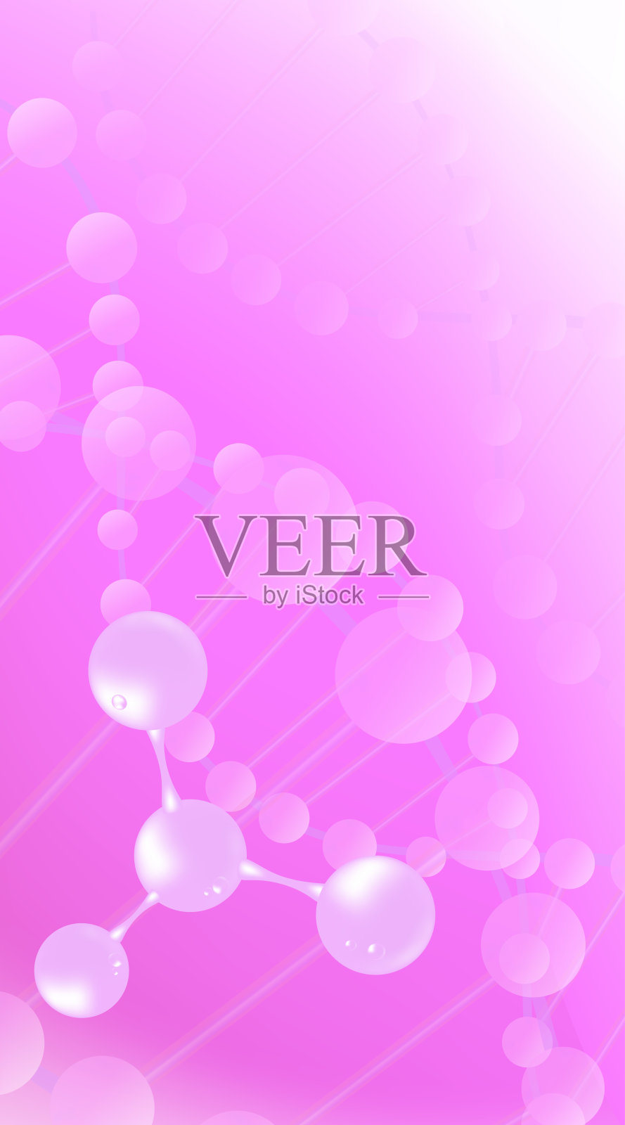 透明质酸和烟酰胺护发护肤解决方案广告，粉色胶原蛋白精华液滴与化妆品广告背景，插图矢量图。插画图片素材