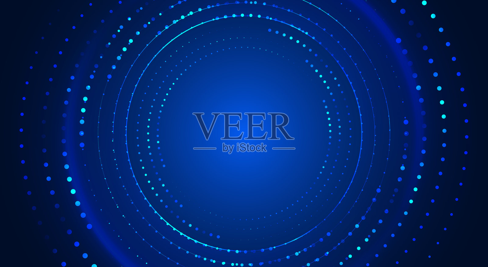 现代科技粒子螺旋背景，带有发光的点状半色调灯光插画图片素材