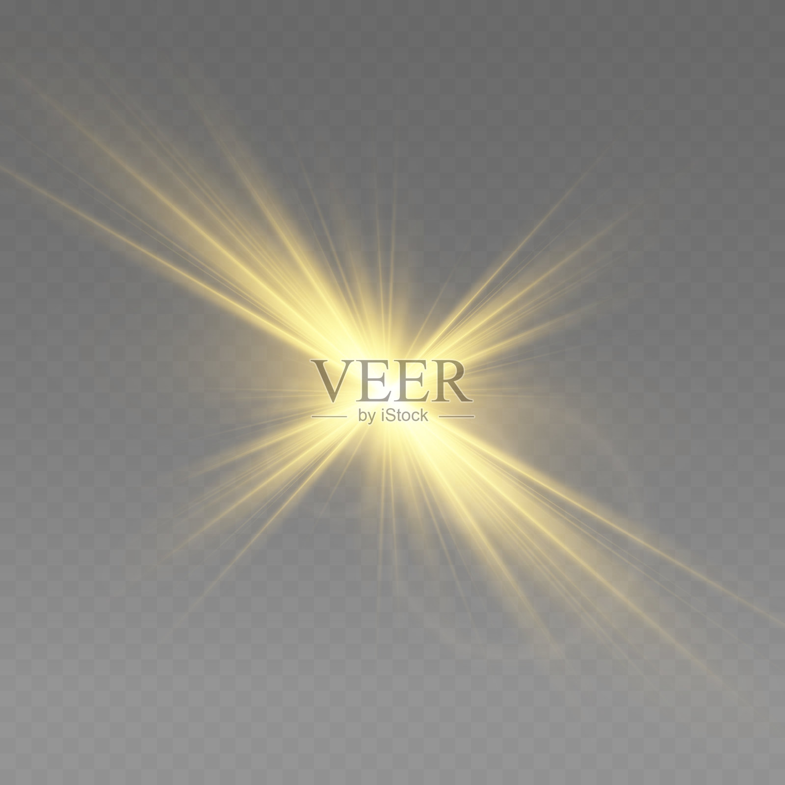 一闪而过的金色光芒插画图片素材