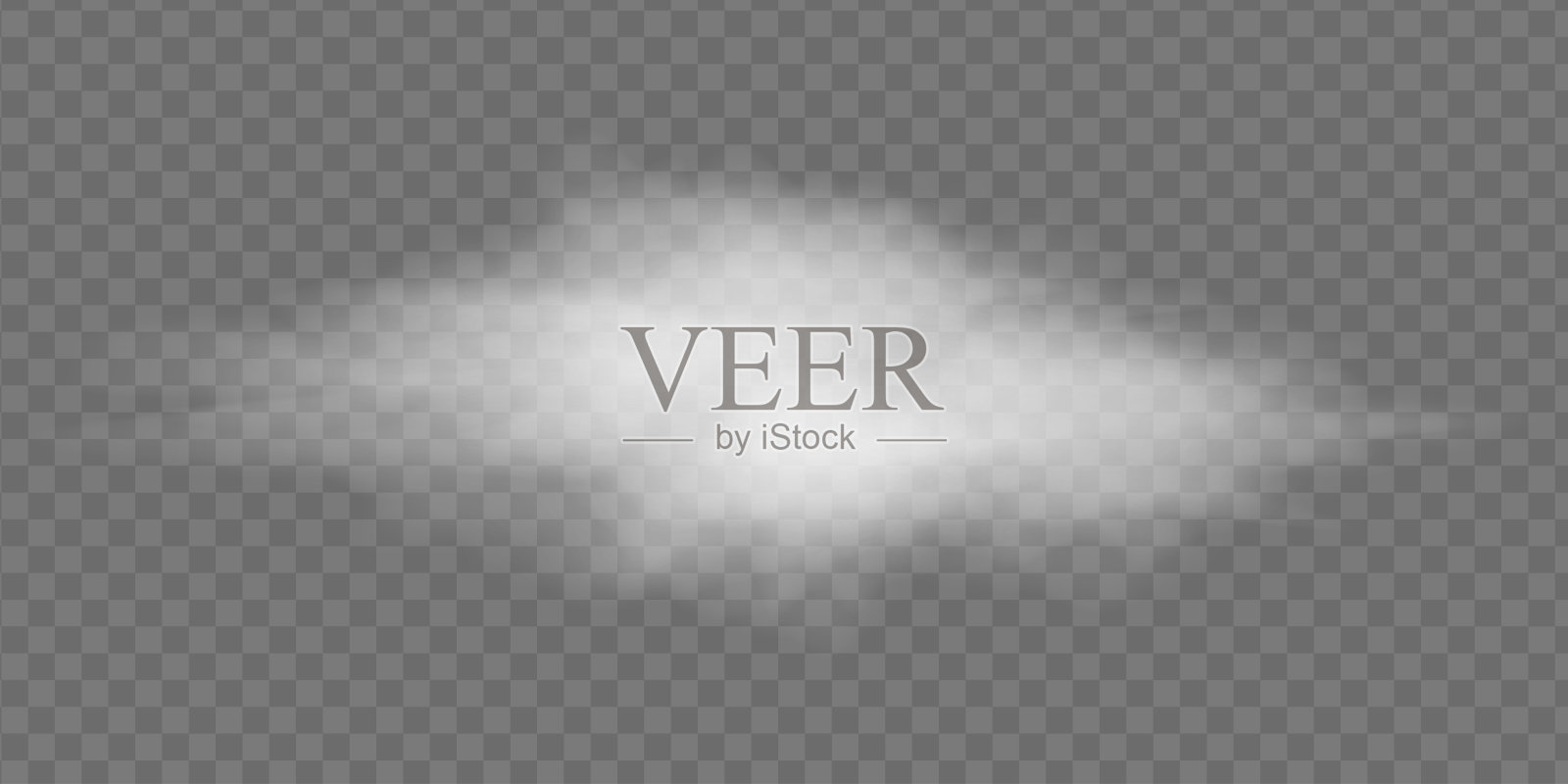 白色烟雾或云朵，带透明背景插画图片素材