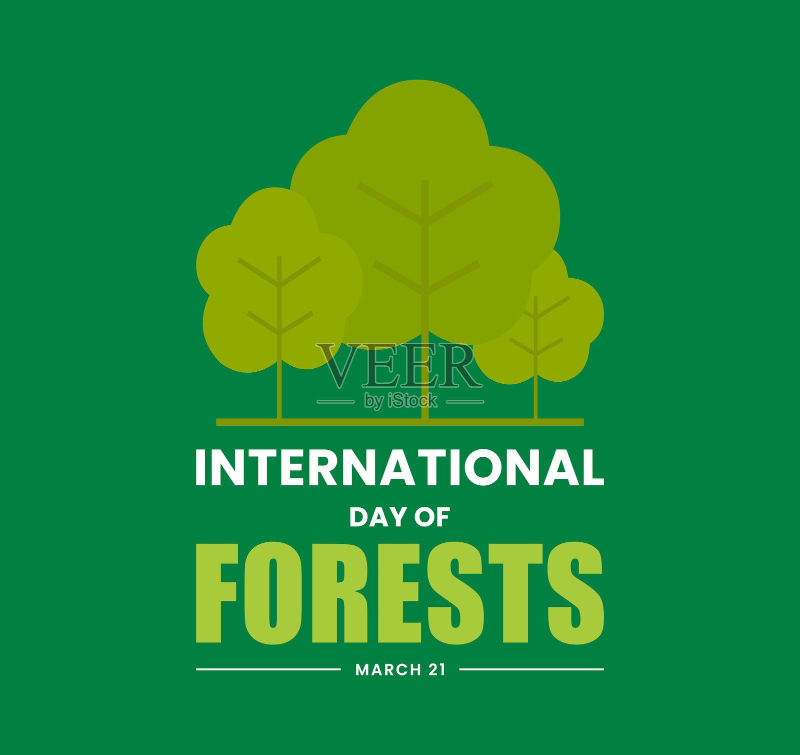 国际森林日 3月21日插画图片素材