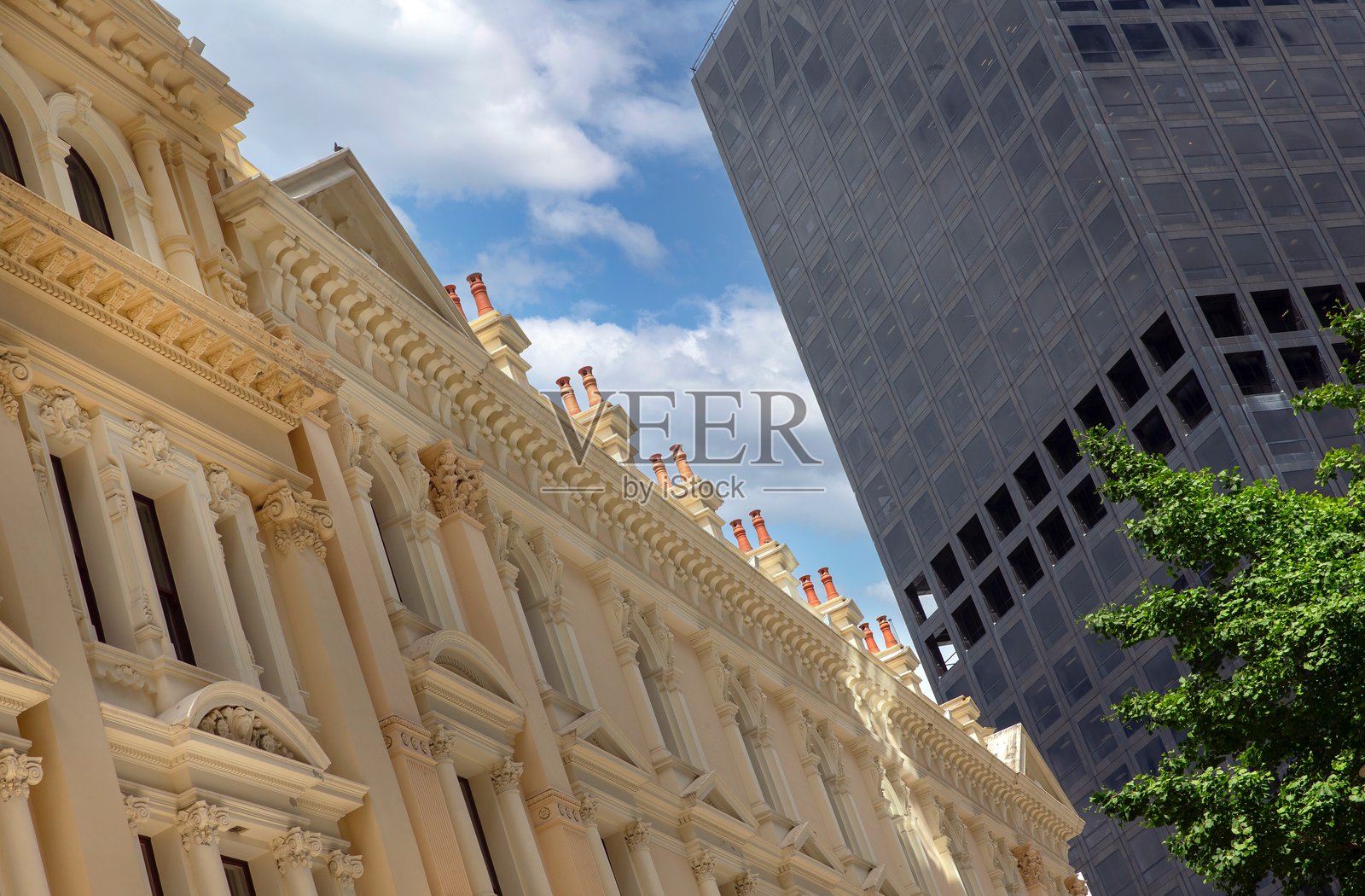 惠灵顿市中心。新西兰惠灵顿市。港口附近的建筑。照片摄影图片