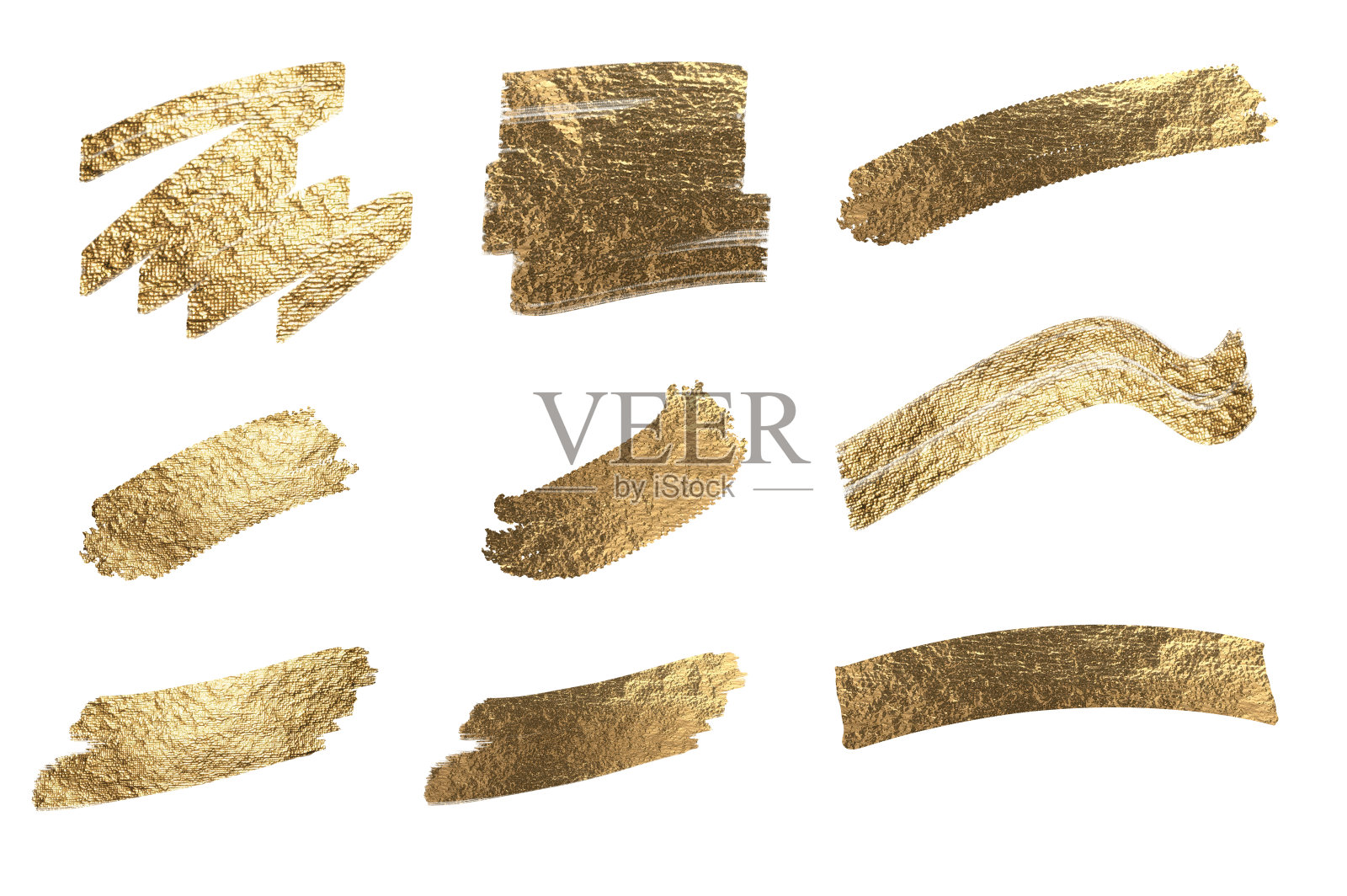 金色笔触，带有时尚而迷人的效果。黄色和金属的模糊和闪光纹理。照片摄影图片