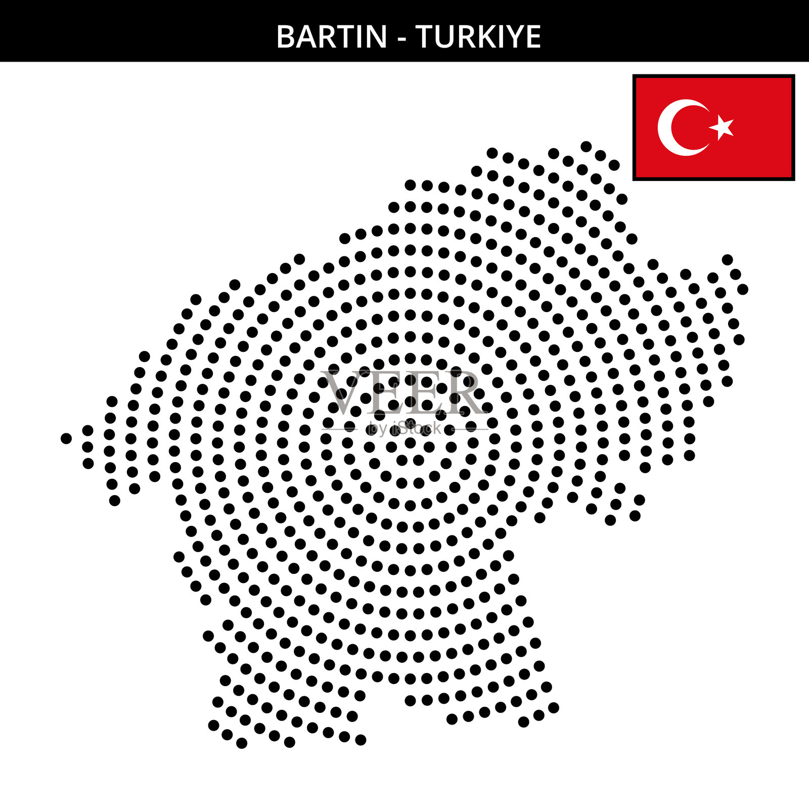 土耳其巴尔丁的大圆点地图插画图片素材