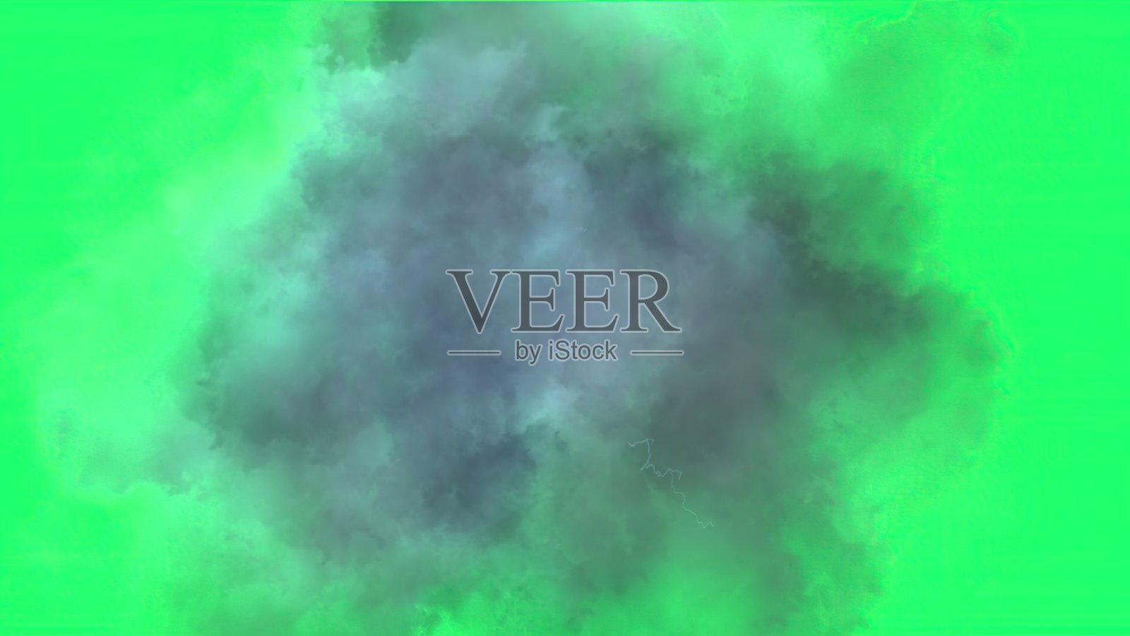 3D插图 - 云彩效果在绿幕上照片摄影图片