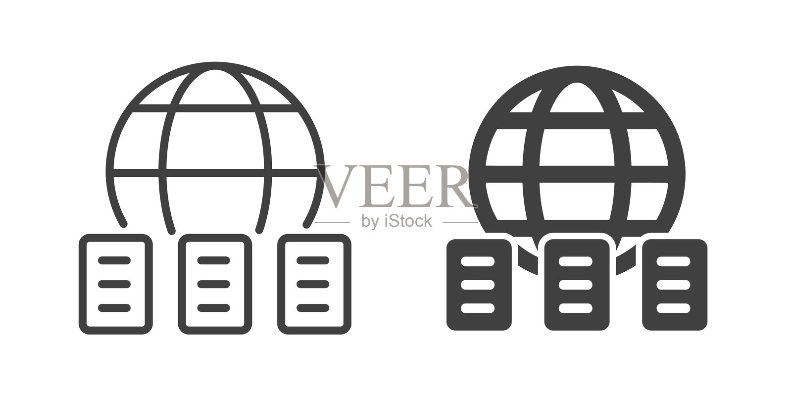 共置细线和图标实心图标。可编辑的线条和完美的像素，独立于透明背景。插画图片素材