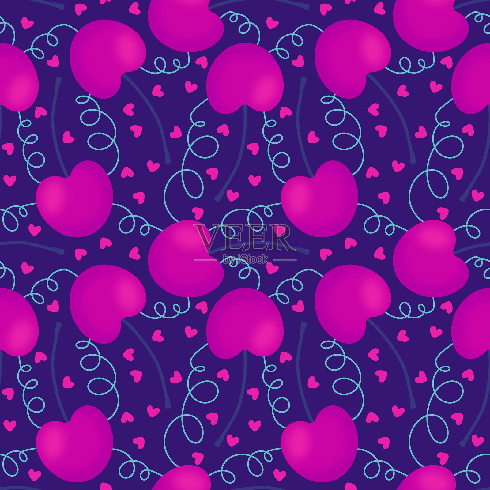 水果无缝樱桃图案，适用于面料、纺织品和包装插画图片素材