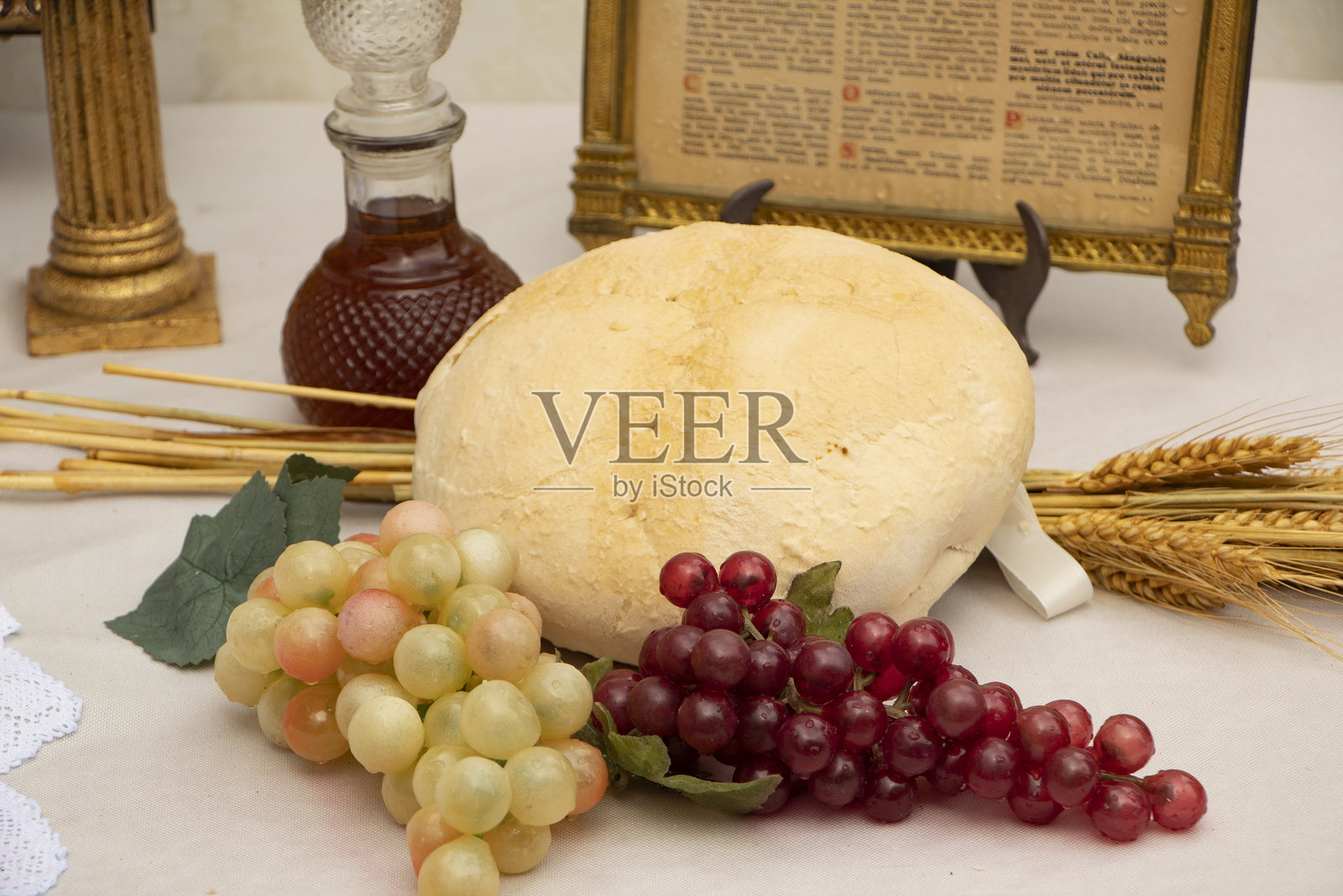 圣体圣事祭坛的细节照片摄影图片