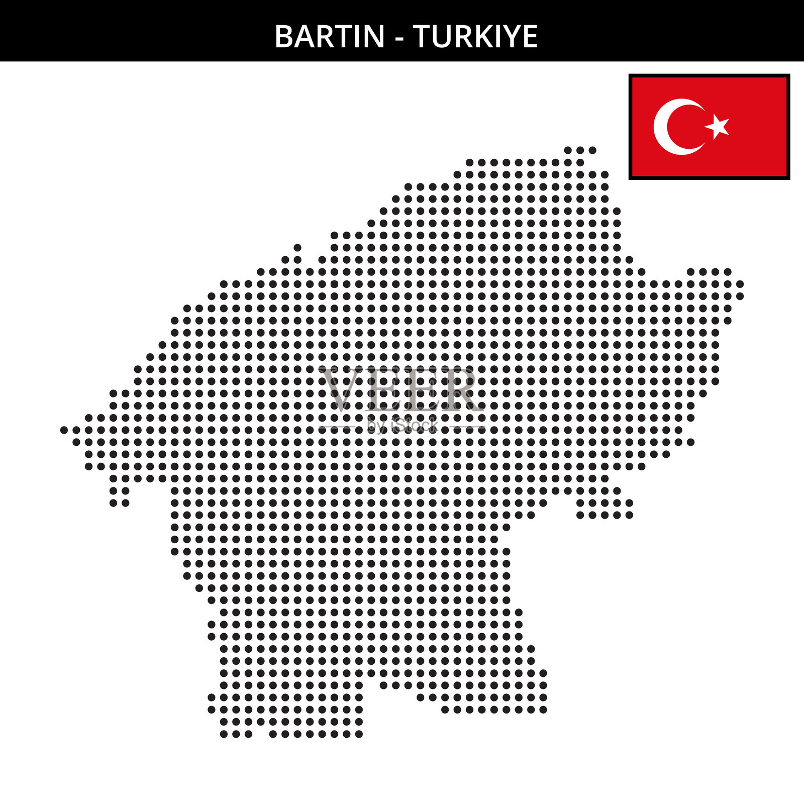 土耳其巴尔丁的中等圆点地图插画图片素材
