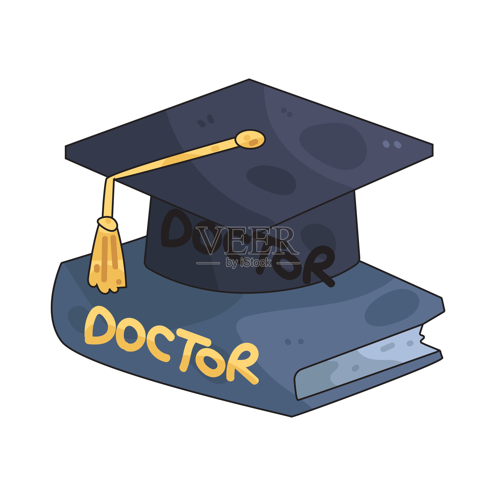 博士学位插画图片素材