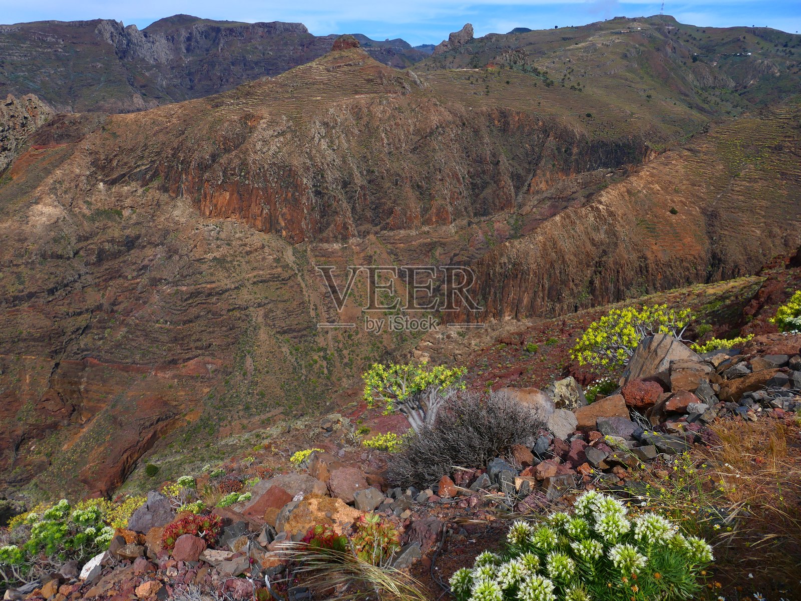 巴兰科，拉戈梅拉岛，加那利群岛照片摄影图片