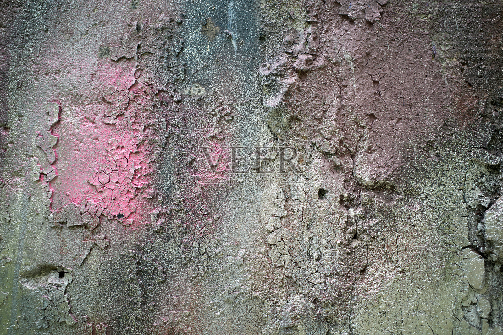 多彩纹理背景在老旧的裂纹混凝土墙上照片摄影图片