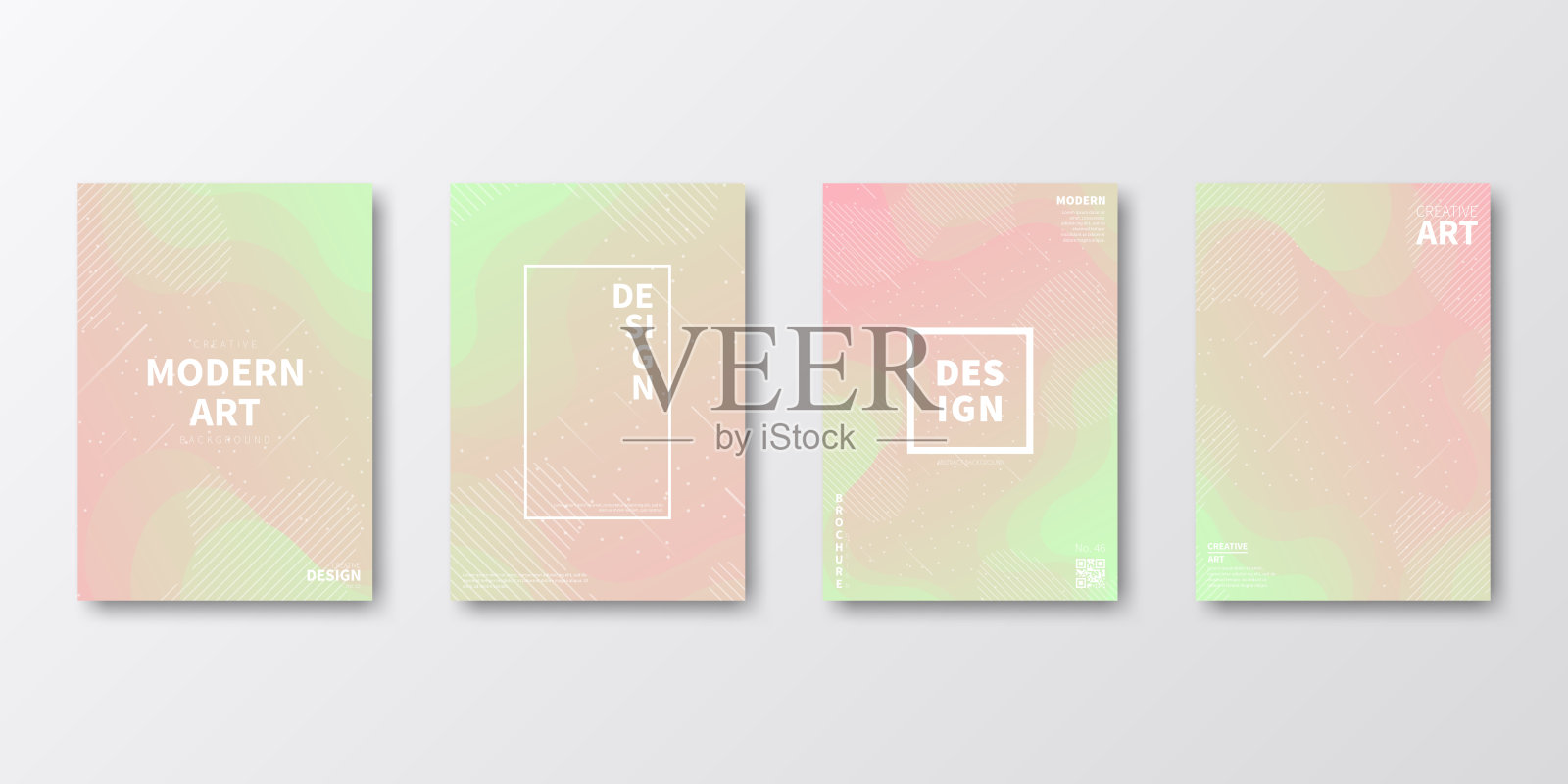 宣传册模板布局，粉色封面设计，商业年度报告，传单，杂志插画图片素材