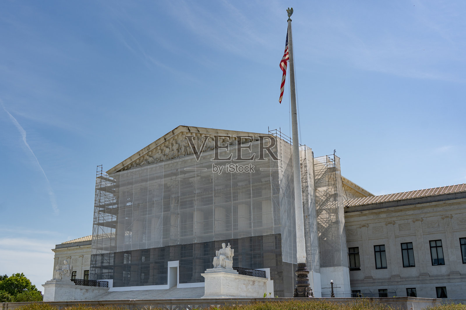美国最高法院翻新工程照片摄影图片