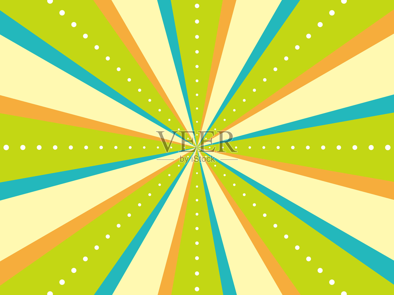 四种颜色的日晕和点线背景（维生素色）插画图片素材