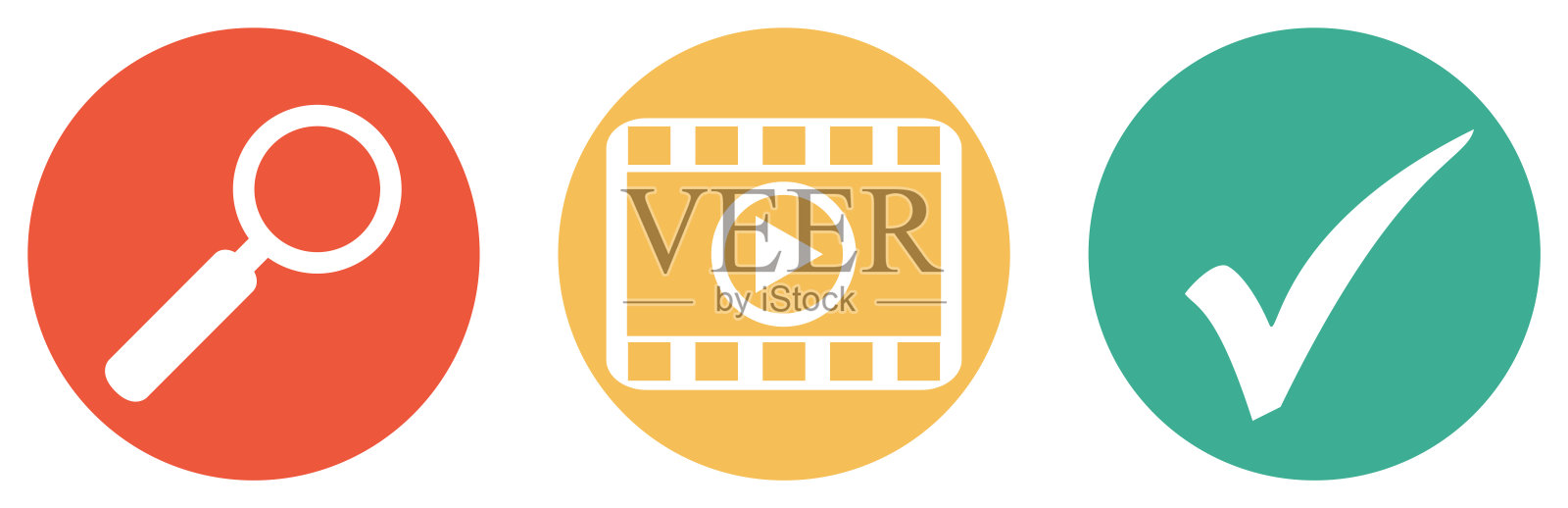 查找电影或视频 - 按钮横幅插画图片素材