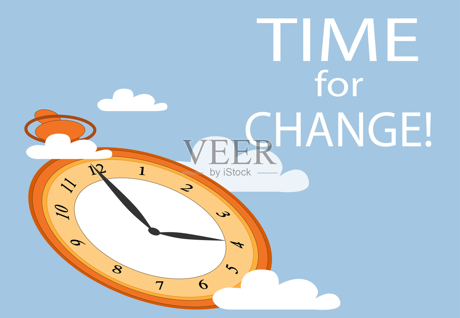 改变的时刻。插画图片素材