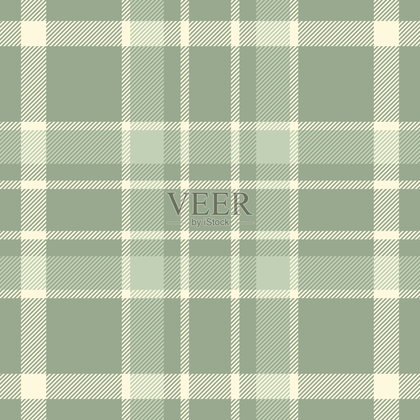 经典的格子图案，采用微妙的绿色调。永恒的设计，适合用作背景、纺织品，增添一丝乡村魅力。适用于复古或温馨的主题。插画图片素材