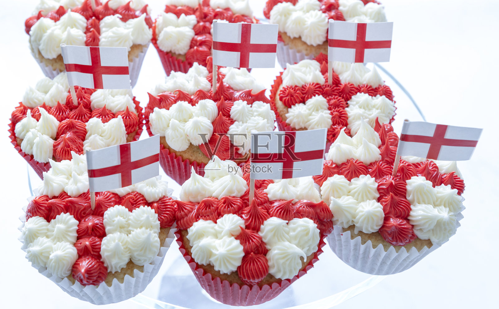 英格兰杯子蛋糕派对庆祝活动照片摄影图片