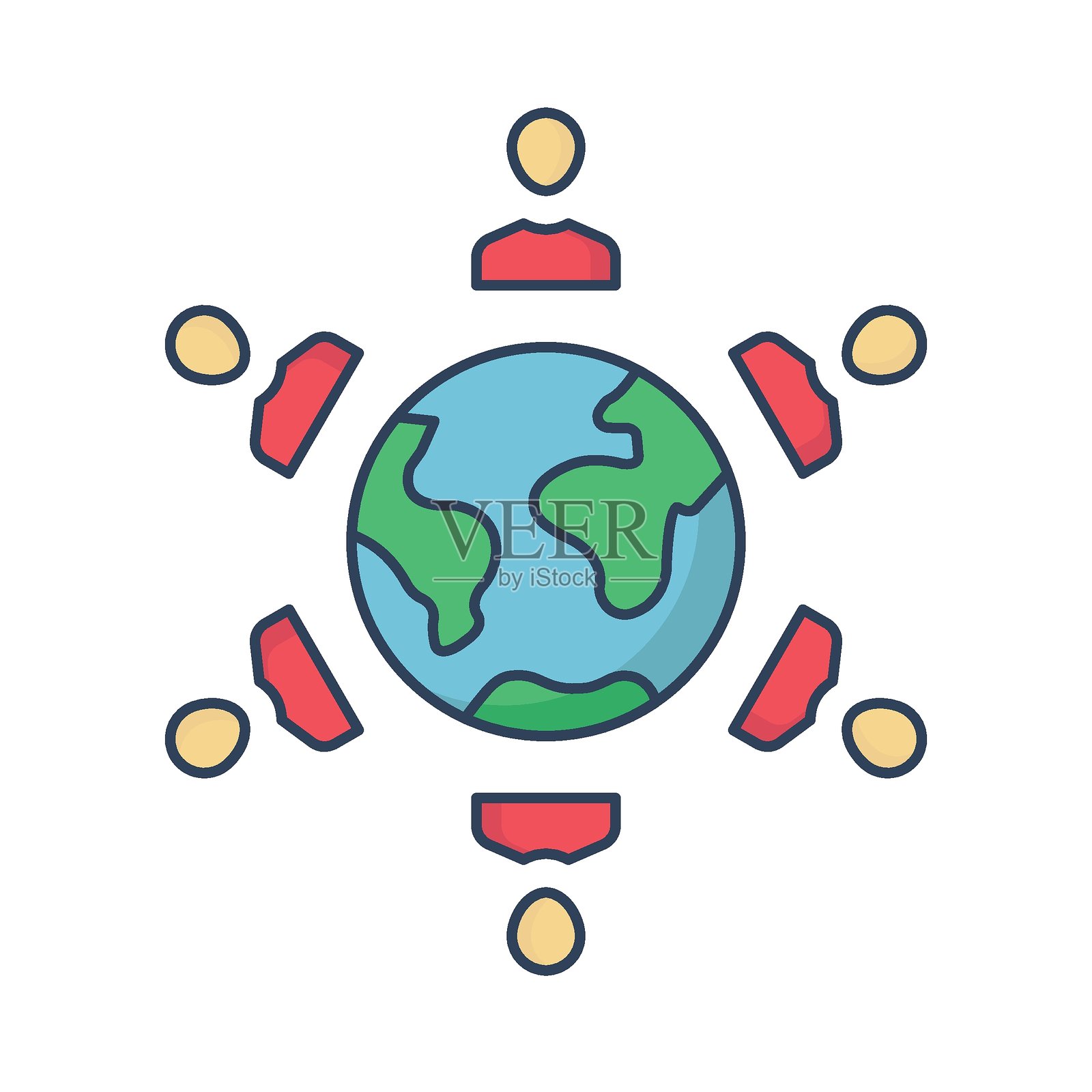 可轻松修改或编辑的企业文化矢量图标插画图片素材