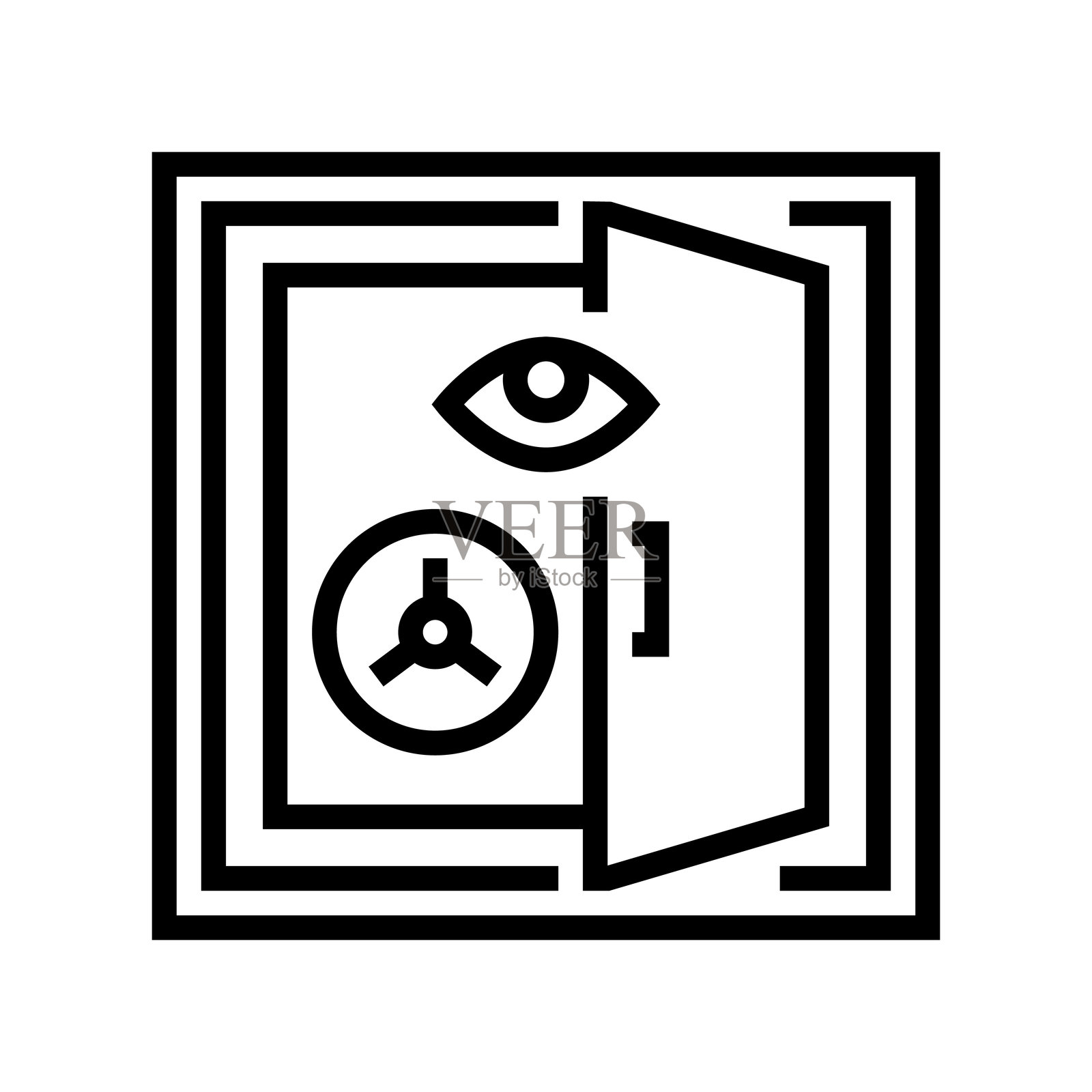 隐藏储物隔间线条图标插图插画图片素材