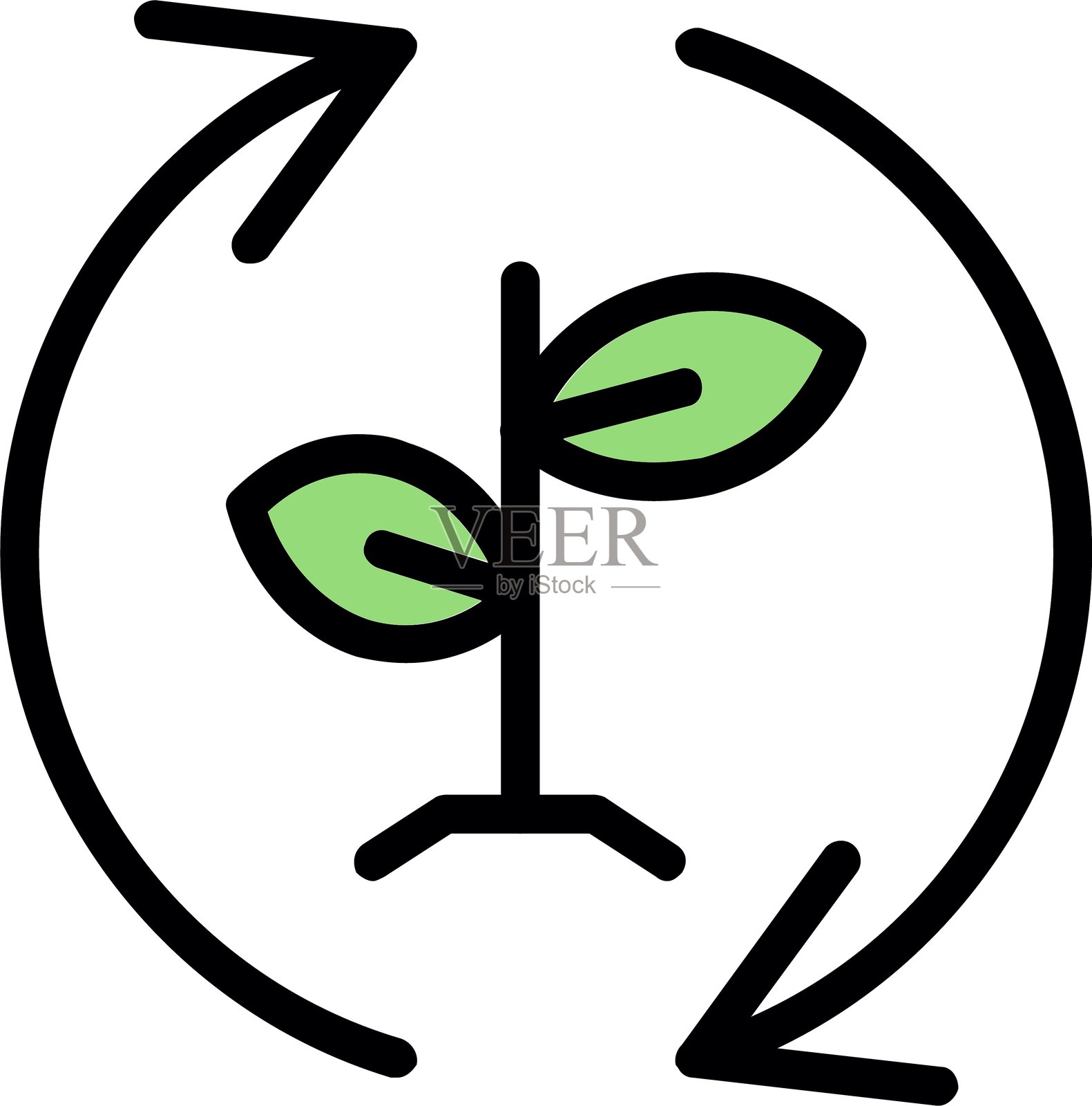 轮作线填充图标插画图片素材