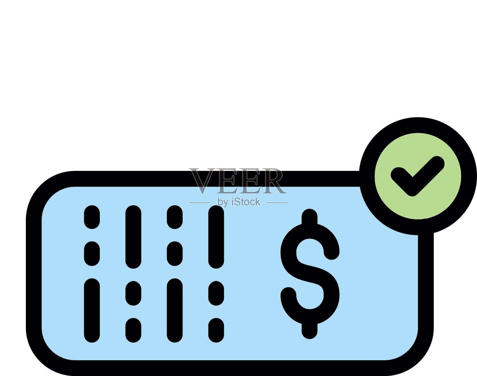 订阅模型线条填充图标插画图片素材