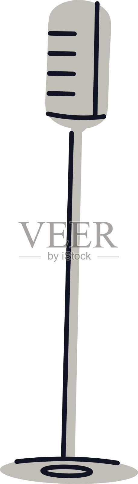 可爱的唱歌动物插画图片素材