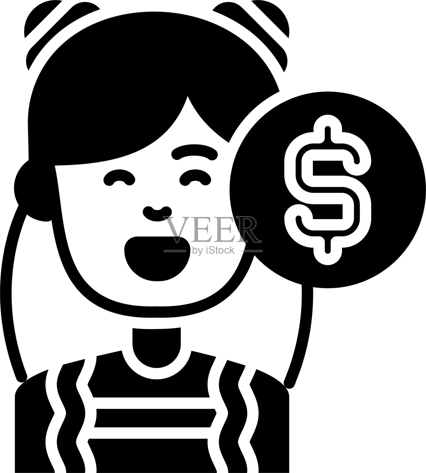 淘金者图标矢量元素插画图片素材