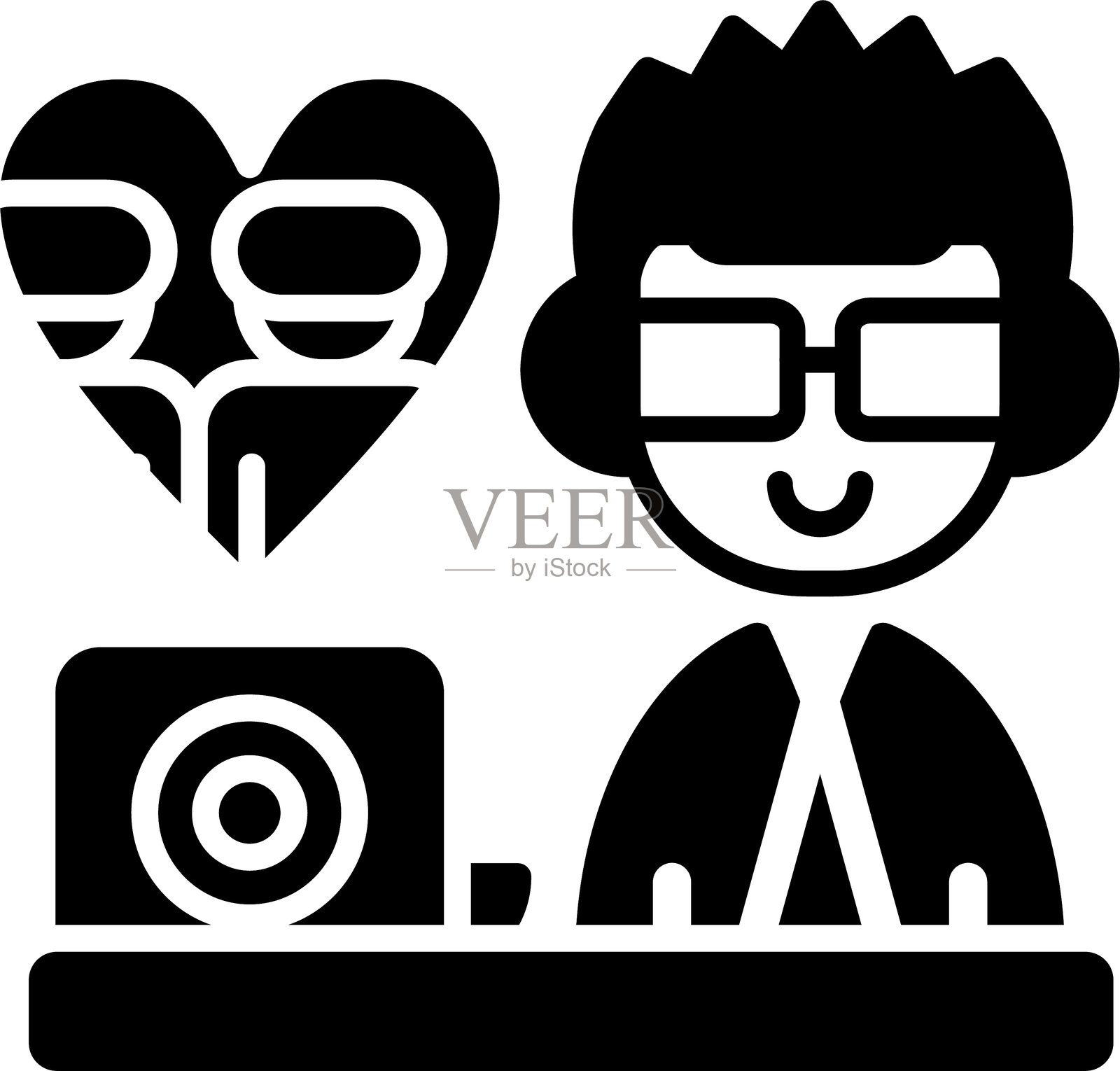 会议图标矢量元素插画图片素材