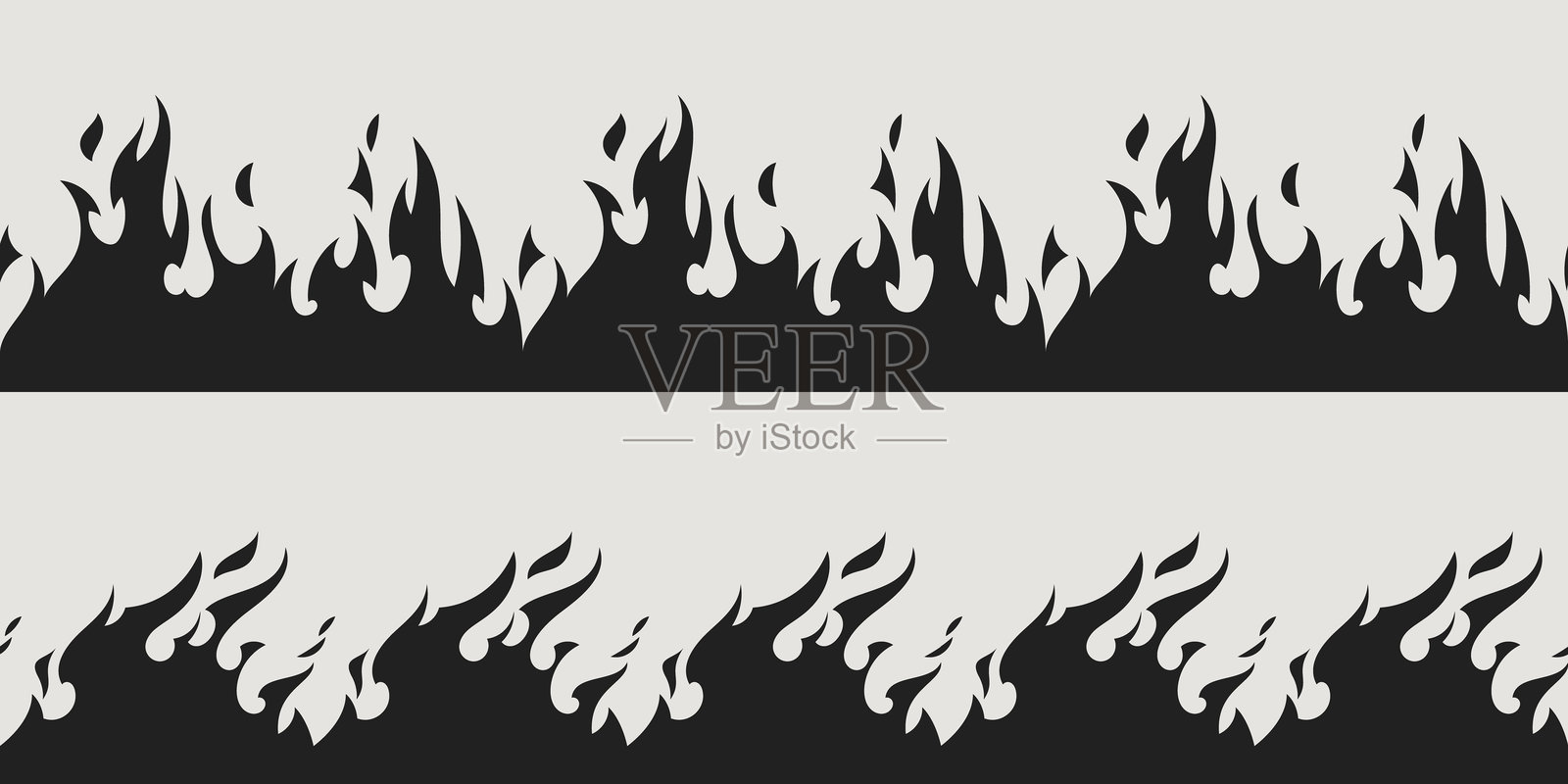 火焰边框剪影图案插画图片素材