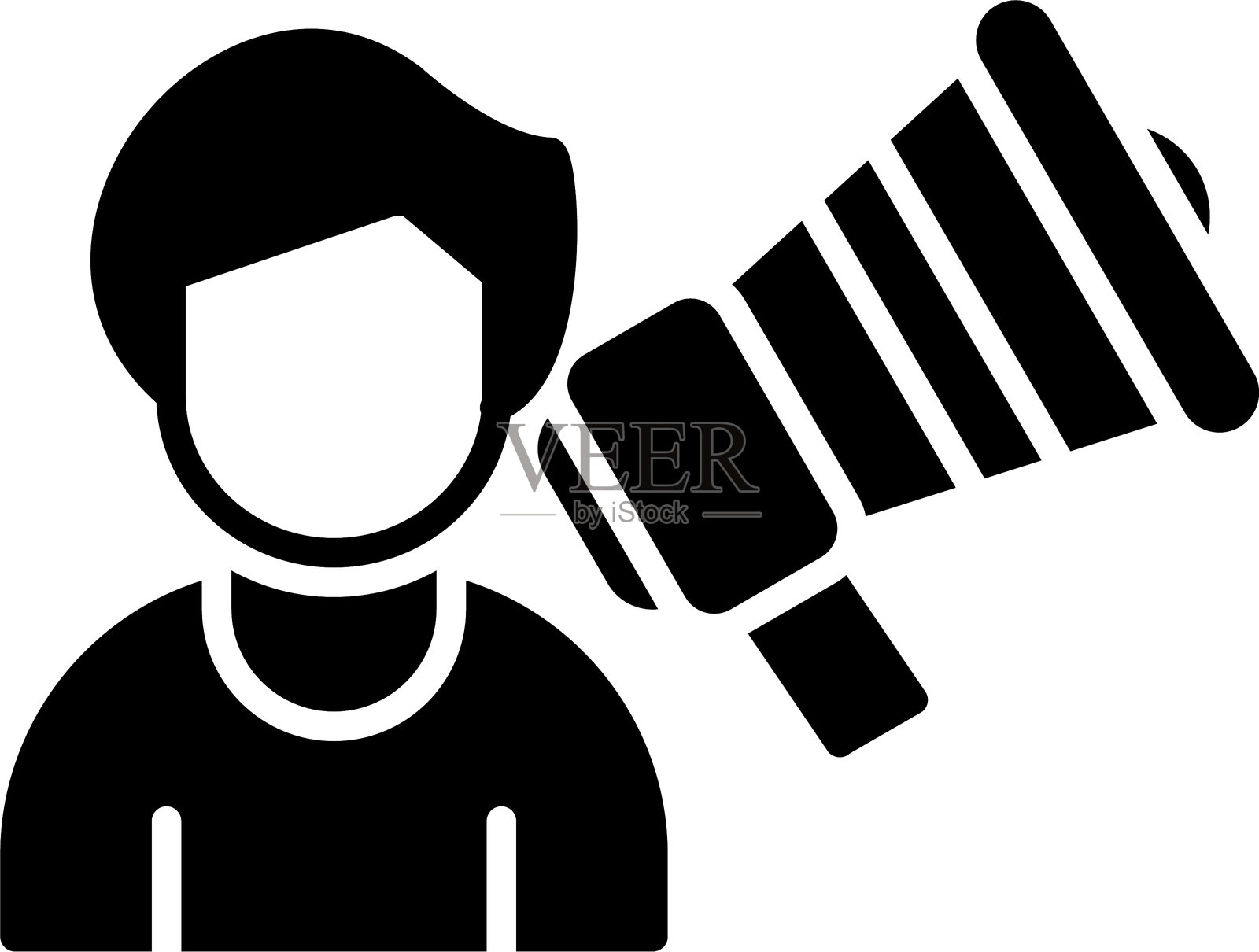 公告扬声器图标矢量元素插画图片素材