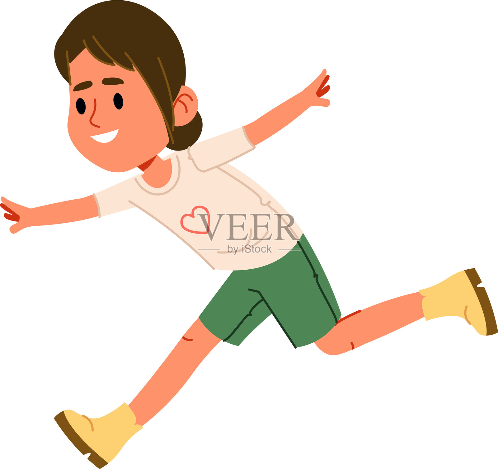 孩子们在玩肥皂泡插画图片素材